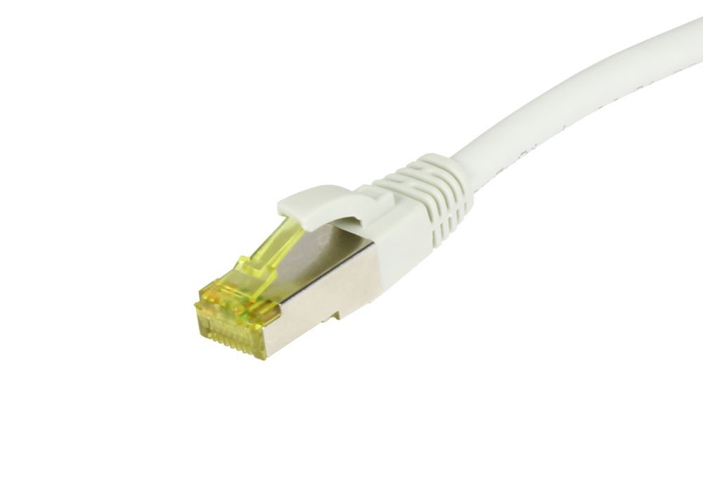 Patchkabel Rj45 Patchkabel RJ45, CAT6A 500Mhz, 2m weiss - STP(S/FTP), TPE/LSZH ...